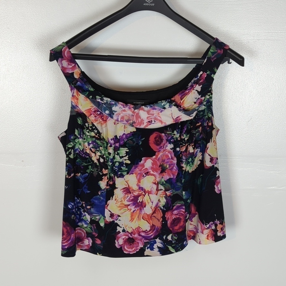 Alex Evenings Cropped Floral Blouse